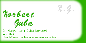 norbert guba business card